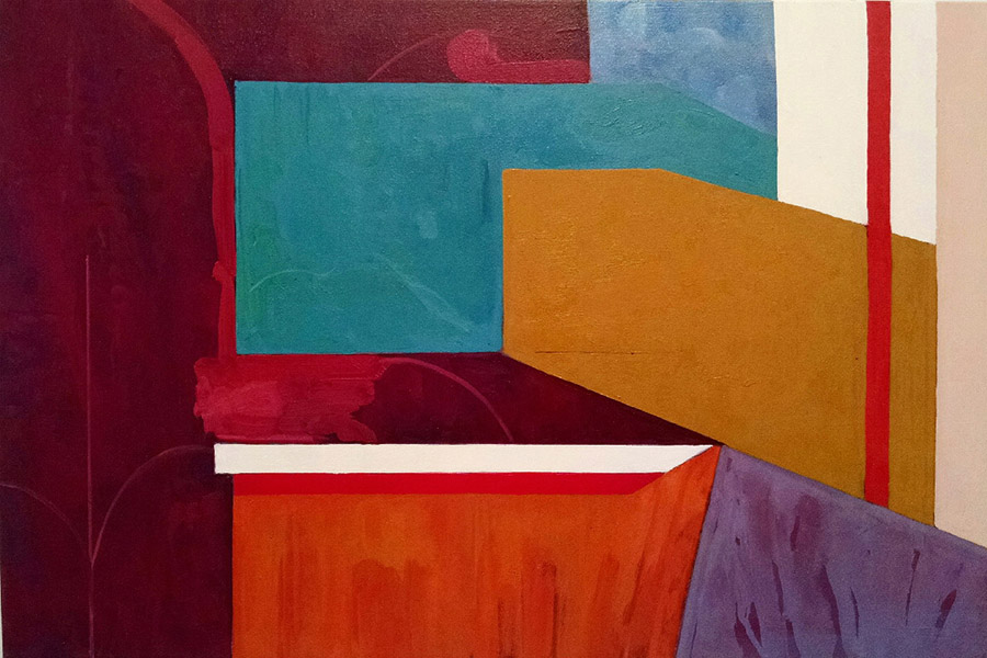 Spatial Abstraction, oil on canvas, 24 x 36&quot;