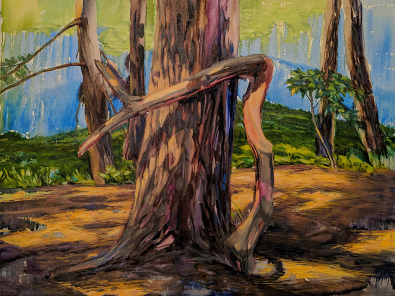 Stick in the Woods, oil on canvas, 30 x 40