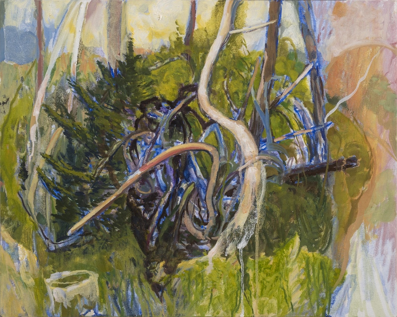 Swirling Tree Roots, oil on panel, 16 x 20