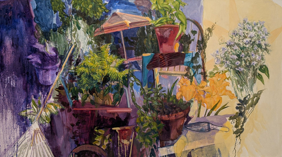 The Gardener's Table 4, oil on canvas, 38 x 68&quot;