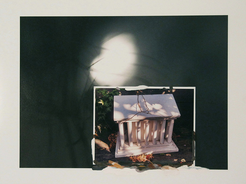 &lt;i&gt;Right White House,&lt;/i&gt; archival photo and paint, 20 x 28&quot;
