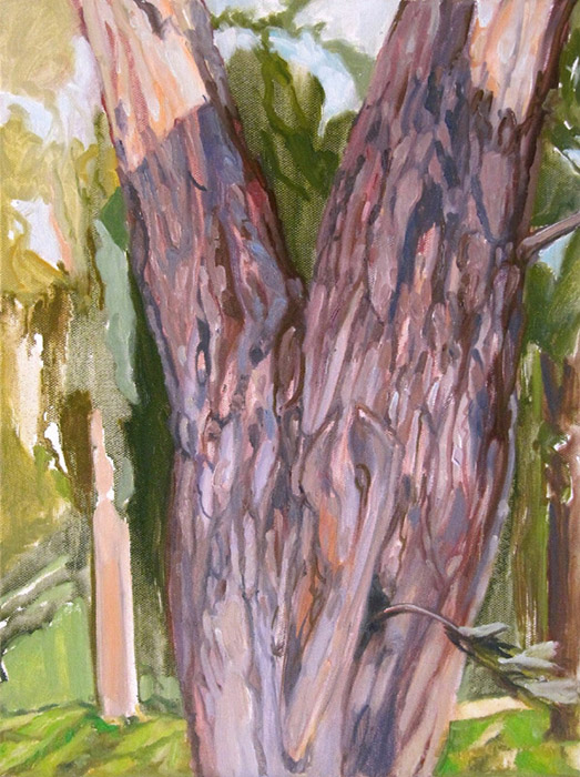 &lt;i&gt;Summer Tree, Tivoli, NY&lt;/i&gt;, oil on canvas, 16 x 12&quot;